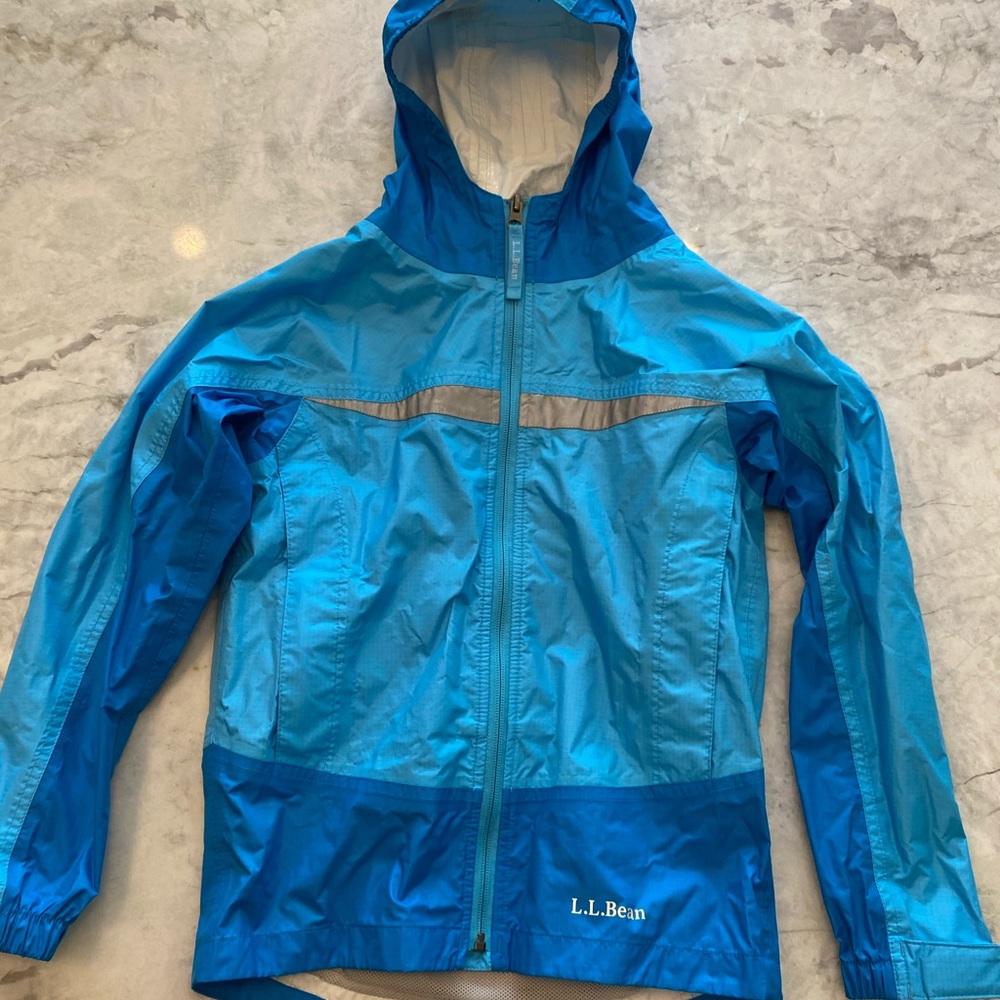 L.L. Bean Girls Size Small/8 Blue Raincoat